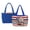 American Flag Eagle, variant on Paw Print Marble Print Reversible Quilted Shoulder Bag – Women's 2-in-1 Handbag, Large Tote for 15" Laptop, Water Bottle, Lightweight for Daily, Pink