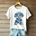 thumbnail image 2 of GERsome Womens Short Sleeve T-Shirts Crew Neck Cute Animal Graphic Shirts Plain Summer Loose Fit Casual Basic Tees, Sizes S-2XL, 2 of 5