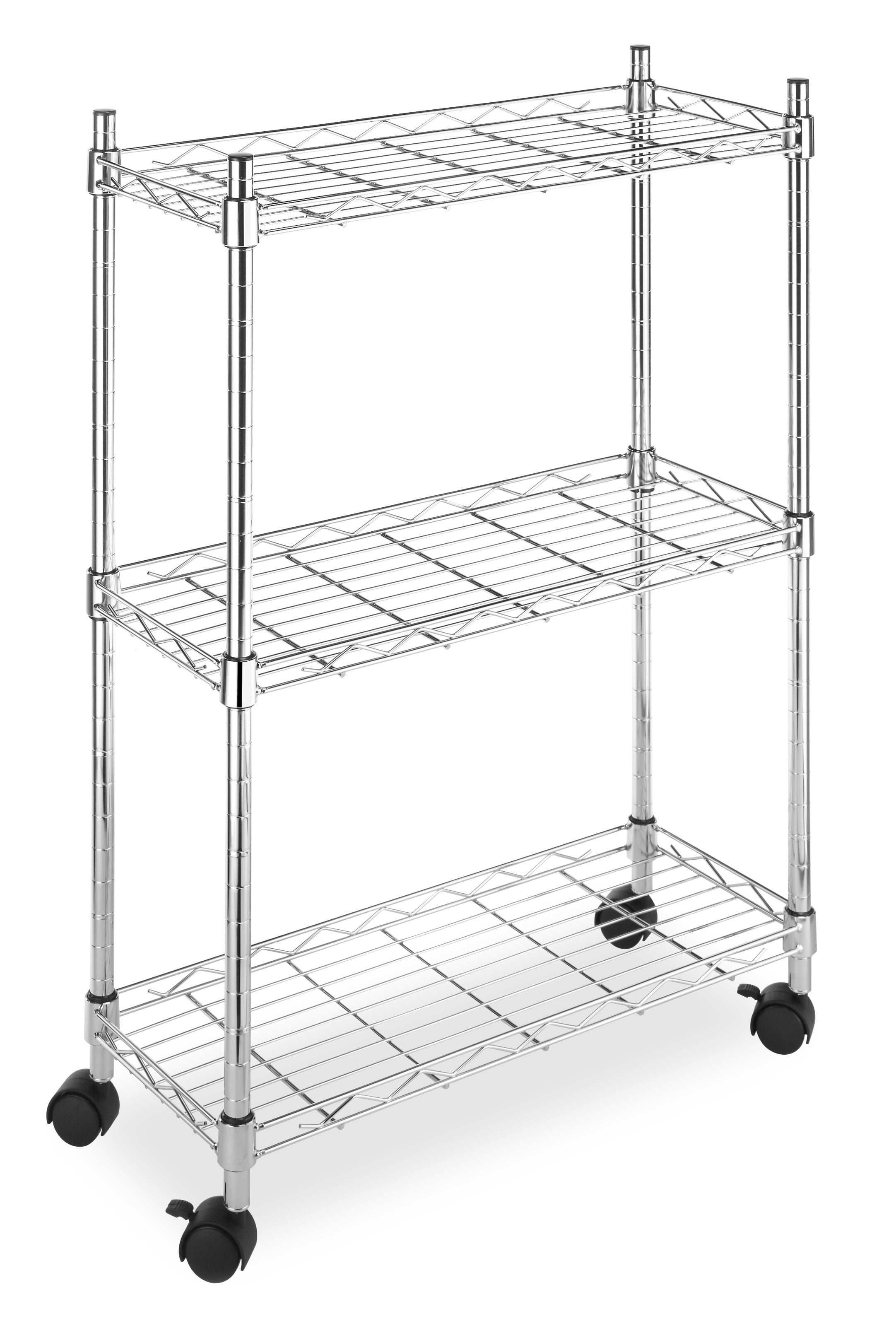 Whitmor 3 Tier Rolling Laundry Cart Space Saving Mobile Storage Solution for sale online 