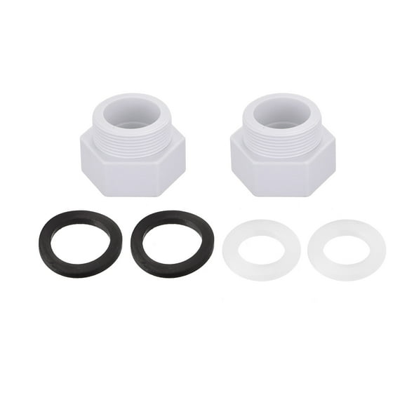 Unique Bargains Faucet Adapter, 1/2' FeMale Thread to 22mmx7.5mm Male Thread Plastic Tap Aerator Connector, 2Pack