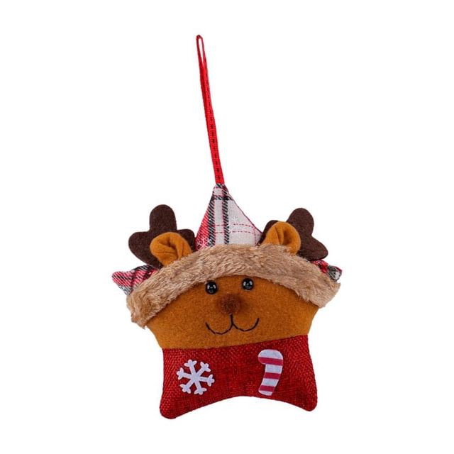 Adorno decorativo con forma de muñeco de de Navidad para decoración de interiores, colgante festivo para puerta de entrada con chimenea Ciervo