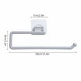 thumbnail image 3 of 1Pc Paper Towel Holder, Self Adhesive or Drilling Paper Towel Holder, Durable Plastic Paper Towel Holders Wall Mounted for Home Kitchen, Bathroom, Bedroom, Apartment, Office(Grey,11.4x3.1"), 3 of 4