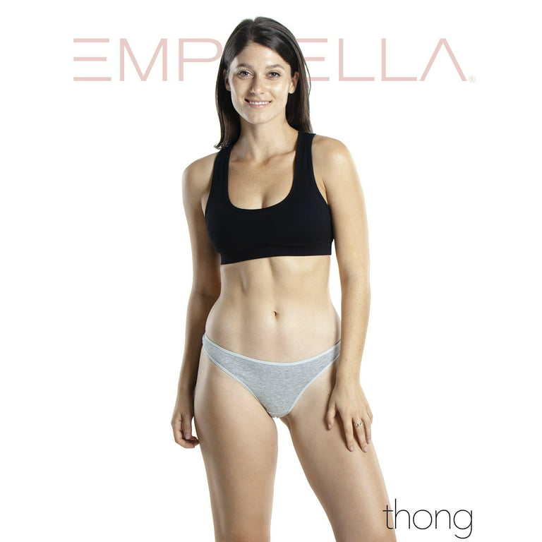 Emprella Womens Underwear Thong Panties - 10 Pack Colors and