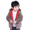 thumbnail image 2 of TAIAOJING Toddler Winter Coat Baby Girl Boy Boys Winter Bear Ears Hooded With Pocket Jacket Two Sided Wear Thicken Windproof Zipper Warm Outwear Coat 2-3 Years, 2 of 6