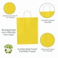 thumbnail image 3 of Jet Paper Bags [100 PCS] 10" x 5" x 12H“ YELLOW Colored Kraft Paper Shopping Bag with Twisted Handles for Gift, Merchandise, Birthday, Christmas, Wedding, Party Favor, Thank You and More, 3 of 11