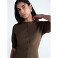 thumbnail image 5 of Scoop Women's and Women's Plus Ribbed Cardigan Sweater, Sizes XS-4X, 5 of 6
