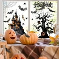thumbnail image 2 of Gallickan Halloween Decorations, 2Pcs Halloween Wall Sticker Bats Spider Castle Wall Decal Stickers for Window Home Kids Room Nursery Halloween Party Supplies, Black, 2 of 7