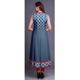 thumbnail image 4 of Bimba Kurti Indien Shibori Bleu Indigo pour Femmes Robe Anarkali Kurti Sans Manches Imprimée XXX-Large, 4 of 6