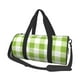 thumbnail image 1 of Balery White Green Plaid Bolsa de Gimnasio para Mujeres y Hombres, Bolsa de Viaje Impermeable, Bolsa de Fin de Semana con Compartimento para Zapatos y Bolsillo Húmedo, 1 of 6