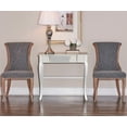 thumbnail image 4 of Linon Anthem Flared Back Dining Chairs, Set of 2, Dark Natural Brown Finish with Charcoal Fabric, 4 of 7