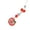 Red apple, variant on Beautiful Beaded Phone Charm Fruit Chain Keychain Fashion Accessory Bag Pendant Keyring for Phones and Backpacks