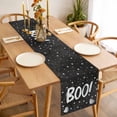 thumbnail image 3 of Black BOO Halloween Table Runner - 90 Inch Long, Kitchen Dining Table Runner Dresser Scarves, Cute Ghost Spooky Star Moon Dots Farmhouse Decor for Coffee Tables Wedding Party Banquet, 3 of 8