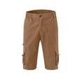 thumbnail image 4 of CenturyX Men Sports Casual Shorts Elastic Waist Pockets Loose Straight Cargo Short Pants Khaki XXL, 4 of 6