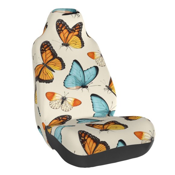 Vsdgher Butterflies for Automotive Seat Covers for Cars Trucks SUVs, Universal Fit Anti-Slip Bucket Seat Protector for Cars,Vehicle Seat Protector for Front Seats