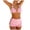 01-Pink, variant on Women High Cut Bikini Sets String Sexy Swimsuit Two Piece Bathing Suit Cheeky Cut Out Cute Swimwear (Blue, M)