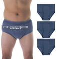 thumbnail image 1 of Wearever Men's Incontinence Underwear Open Fly Washable Briefs, Reusable 3-Pack, 1 of 10