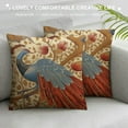 thumbnail image 3 of JEUXUS  Boho Peacock Throw Pillow Cover Double Sided with Zipper Decorative Pillows for Couch Cushion Sofa Outdoor, 3 of 5
