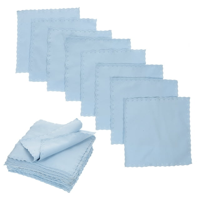 Miangastore Spectacle Cleaner Eyeglasses Cleaning Cloth Sky-Blue 50Pcs