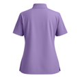 thumbnail image 4 of Women's Zip-Front Stand Collar Scrub Top – Lightweight Comfortable Top with Well-Placed Pockets Light Purple S, 4 of 5