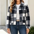 thumbnail image 4 of PiGOGI Womens Long Sleeve Cardigan Coat Button Front Jacket with Turndown Collar and Pockets Casual Soft Outerwear for Daily Wear, 4 of 7