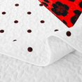 thumbnail image 5 of Manfei Fashion Classic Leopard Bow Quilt Full,Watercolor Cream Drip Full Bedspread Sets,3pcs,1 Coverlet and 2 Pillowcases, 5 of 7