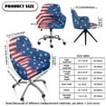 thumbnail image 7 of Xixirimido American Flag and Paws Pattern Swivel Armchair Accent Dining Chair Cover, Stretch Mid-Back Office Desk Chair Slipcover Leisure Arm Chair Protector Soft Covers for Home, 7 of 7
