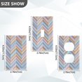 thumbnail image 7 of Yayeee Blank Wall Plate Cover 1-Gang 4.5"x2.7" Home Unused Decorative Outlet, Purple Geometric, 7 of 7