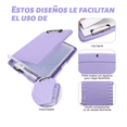 thumbnail image 3 of Portapapeles Papeleta Almacena Papele Tabla Clip Carta Xtellar morado, 3 of 3