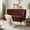 BURN-BRICK, variant on Tina's Home Velvet Upholstered Loveseat Sofa with Gold Metal Legs, White Tufted Back Home Bedroom Ivory