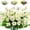 White, variant on 6 Bundles Daisies Artificial Flowers Fake Colorful Daisy Plant UV Resistant Greenery Shrubs Plants for Indoor Outdoor Hanging Planter Home Garden Wedding Porch Window Decor