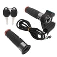 thumbnail image 4 of 1 par de manillar de acelerador, manillar de giro izquierdo y derecho con bloqueo de pantalla de fuente roja para accesorios para bicicleta eléctrica, 4 of 12