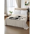 thumbnail image 2 of Letter J Flat Sheets Only Twin XL Size, Soft Breathable Bed Top Sheets for Mattress, Monogram Words Luxury Bedding Flat Sheets for Home Hotel Bedroom Bed Protection, 2 of 9
