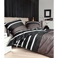 thumbnail image 3 of Janine Linge de Lit 2 Pcs - satin maco, Coton, Brun à Rayures 135x200 cm, 3 of 3