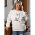 thumbnail image 2 of Boo And Stuff! Sweatshirt Women -Image by Shutterstock, Female Small, 2 of 4