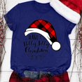 thumbnail image 2 of Gibobby Tops navideños para mujer Navidad Copa de de nieve Muñeco de nieve Estampado O Cuello Camiseta Blusa Manga corta(Azul,XG), 2 of 3