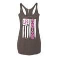 thumbnail image 2 of Survivor Awareness Flag Awareness Tri-Blend Racerback Tank Top, Brown, Large, 2 of 3