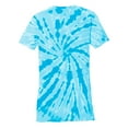 thumbnail image 6 of Womens Tie-Dye V-Neck Cotton Tee Turquoise 2X-Large, 6 of 6