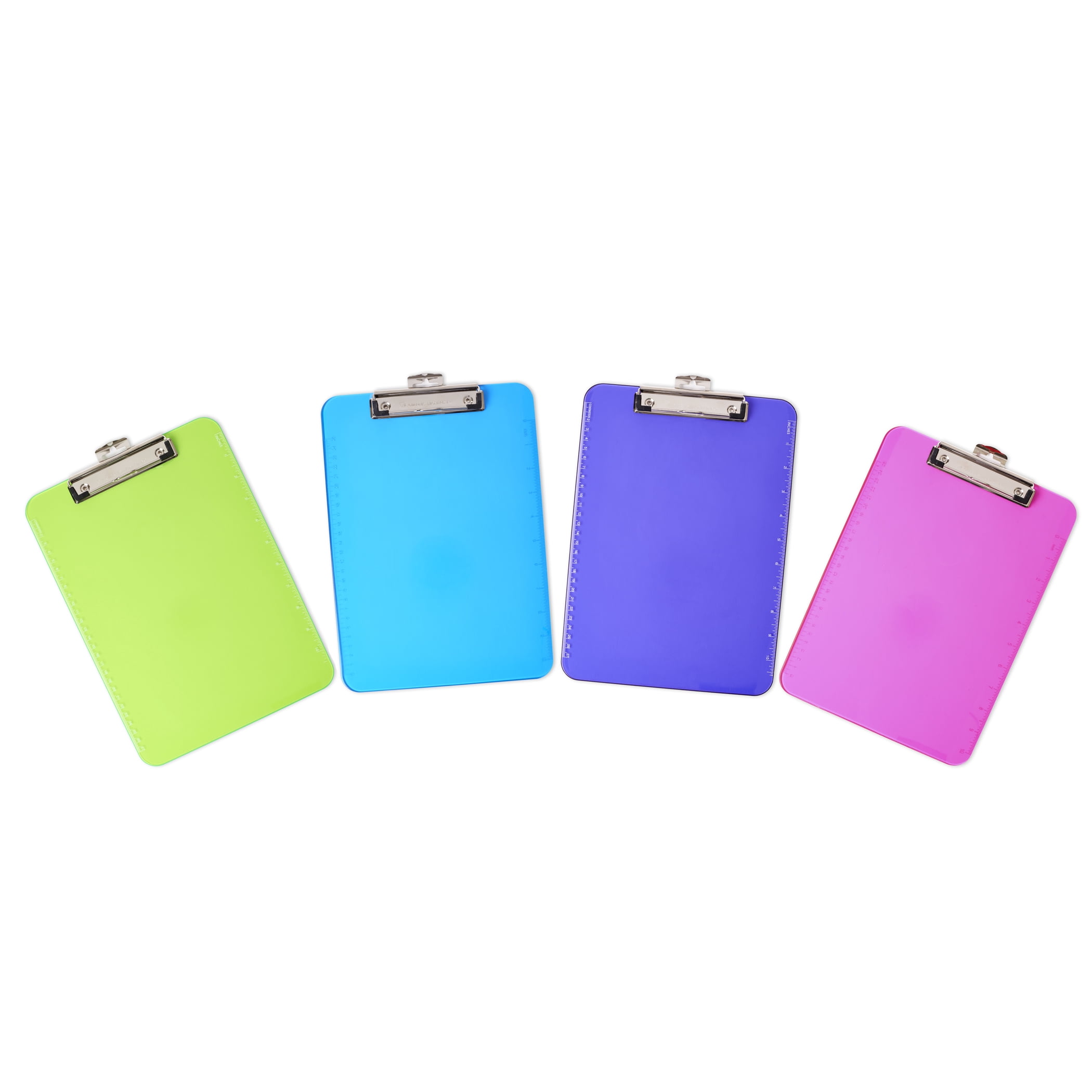 Charles Leonard Plastic Clipboards Assorted Colors Pack of 12 (CHL89770CD)