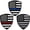 style2, variant on Yvsxxv 3Pcs Shield Shaped USA Flag Velcro Sewing Patch Uniform Bags Accessory