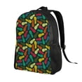 thumbnail image 2 of Honeii Pineapple Fruit Colorful Print Laptop Backpack for Work, College, Travel, Daily Backpacks for Men Women, Sport Rucksack,Computer Bag, 2 of 8