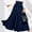 Navy, variant on LEBONYARD A-Line Skirt with Pockets,Women's Elegant High Waisted Skirt with Front Lace Up Pleats and Ankle Skirt Black XS