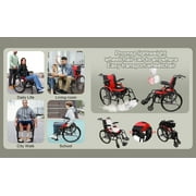 14lb Magnesium Ultra Lightweight Wheelchair 20 inch seat with Flip Back Arms,Portable Wheelchair with Travel Bag,Travel Wheelchairs for Adults,250Ib Weight Capacity, Black