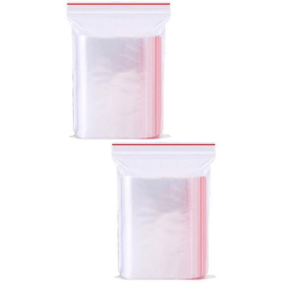 MERRYHAPY Clear Resealable Rectangle Storage Bags 200 Pcs for Daily Objects and