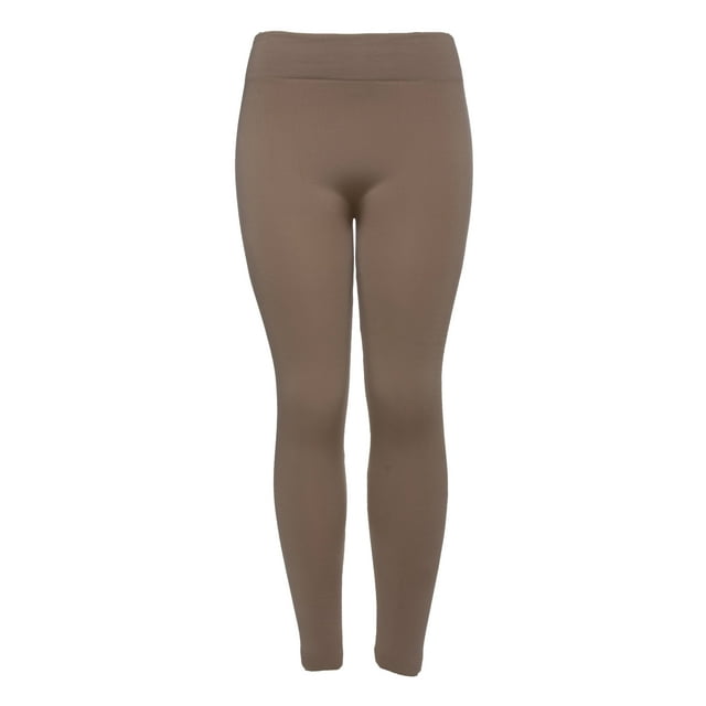 Gravity Threads Leggings en Molleton Sans Couture, Beige