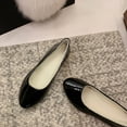 thumbnail image 3 of Spring Summer Pointed Bow Flat Sole Shallow Mouth Work Shoes for Women Casual Comfortable Everyday Wear Casual Patent Leather Shoes, 3 of 7