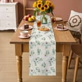 thumbnail image 2 of Daisy Table Runner 36 Inches Long Farmhouse Dress Scarves, Spring Flowers Eucalyptus Leaves Botanical Beige Dining Tablerunner for Coffee Table/Kitchen Island/Party Décor, Small 13" x 36", 2 of 8