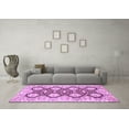 thumbnail image 3 of Ahgly Company Indoor Square Oriental Purple Traditional Area Rugs, 7' Square, 3 of 4