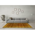 thumbnail image 3 of Ahgly Company Machine Washable Indoor Round Persian Yellow Traditional Area Rugs, 4' Round, 3 of 4