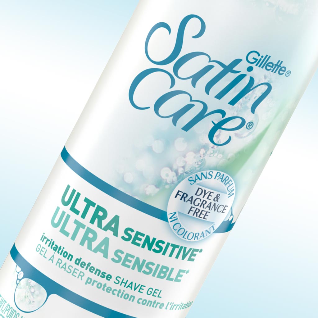 Gillette Satin Care Ultra Sensitive Women's Shave Gel, Fragrance Free, 7 oz - image 5 of 7