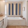 thumbnail image 3 of Curtains 84 Inches Long 2 Panels, Orange Navy Blue Striped Grommets Window Treatment Curtain, Modern Minimalist Ombre Lines Thermal Curtains Drapes for Living Room/Bathroom, 3 of 9